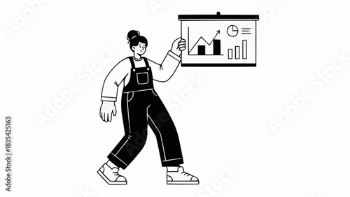 Profit vector illustration Black and white style. Vector design 