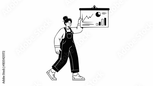 Profit vector illustration Black and white style. Vector design 