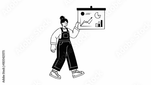 Profit vector illustration Black and white style. Vector design 