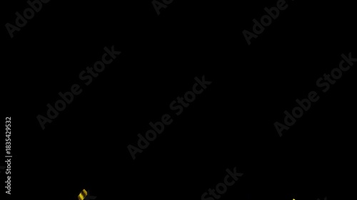 golden confetti video transition