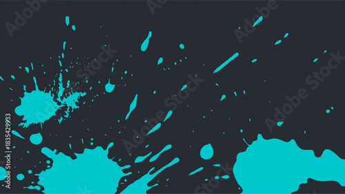 Abstract blue space background with light ink splashes for a digital night sky celebration design