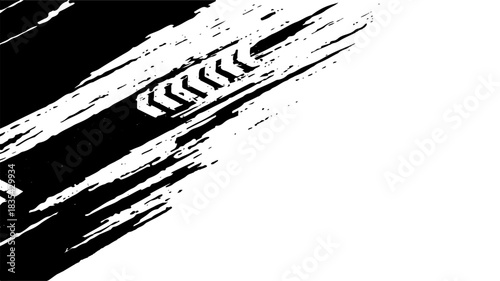 Grunge rubber stamp vector frame border illustration with black ink texture and splatter design element