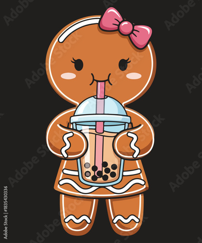 Gingerbread Drinking Hot Chocolate Bougie