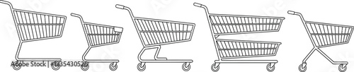 Shopping carts retail grocery store supermarket consumerism purchase commerce sale