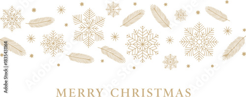 Winter Celebration Card With Golden Snowflakes Stars And Pine Cones On Transparent Backdrop For Holiday Season Greetings And Festive Atmosphere