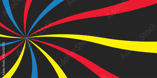 Radial speed lines background for comic books. Color rays of explosion. Speed motion in hyperspace tunnel. Abstract comic wallpaper for media advertising vector eps 10