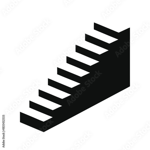 Endless Staircase Infinite Loop Structure with Impossible Ascending Path Line Art Vector illustration