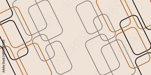 Seamless abstract geometric chain pattern. Vector