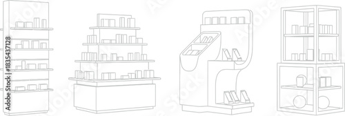 Store fixtures retail displays shelving units product placement merchandise layout