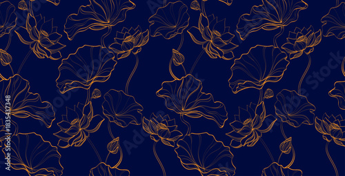 Lotus Seamless Pattern