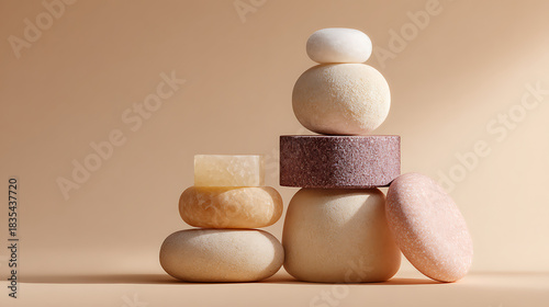 Simple Stack of Stones on Display