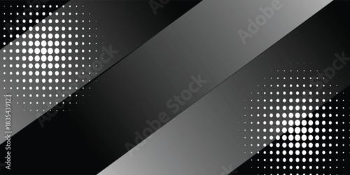 White brush strokes on a navy blue background illustration with a halftone effect Abstract grunge design element for a banner