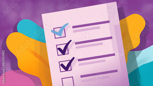 Checklist With Marked Items