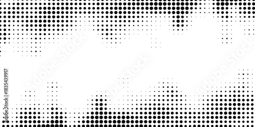 Abstract black halftone sound wave from lines on white background. Vector illustration.