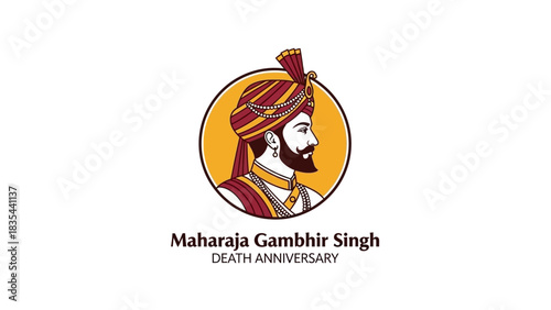 Historical portrait illustration of Maharaja Gambhir Singh.