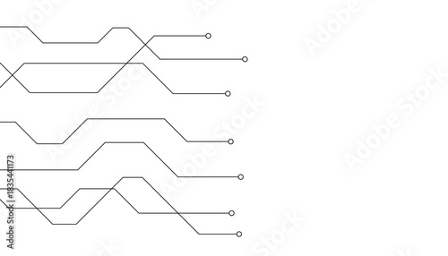 Abstract futuristic circuit board Illustration, Circuit board with various technology elements. Circuit board pattern for technology background. Vector illustration