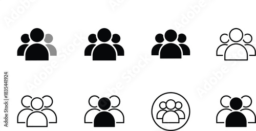 The ultimate vector mega-pack: an exhaustive collection of cheerful cartoon pets, dogs, a cat, black silhouettes, and various icons of people for graphic design.