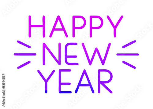 text Happy New Year vector