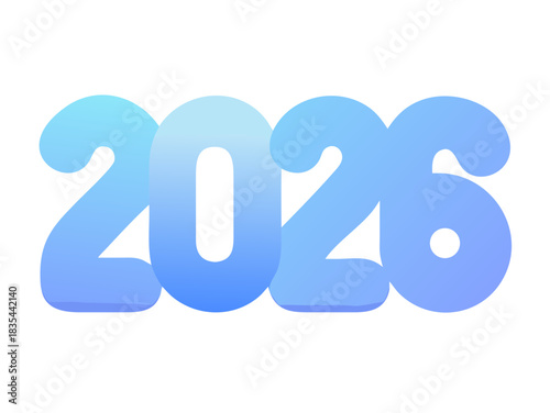 blue text 2026 vector, new year 