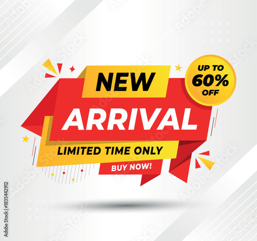 New arrival promotional banner design for new product	
