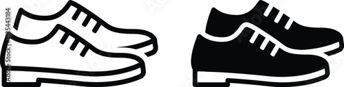 design, clothing, black, shoes, call, outline, simple, collection, style, two, symbol, solid, graphic, object, white, shoe, icons, footwear, failed, keywords: