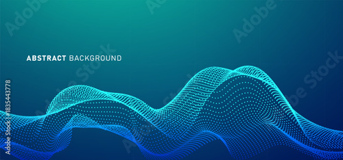 Technology digital speed connect blue green background, cyber nano information, abstract communication, innovation future tech data, internet network connection, Ai big data, line dot illustration