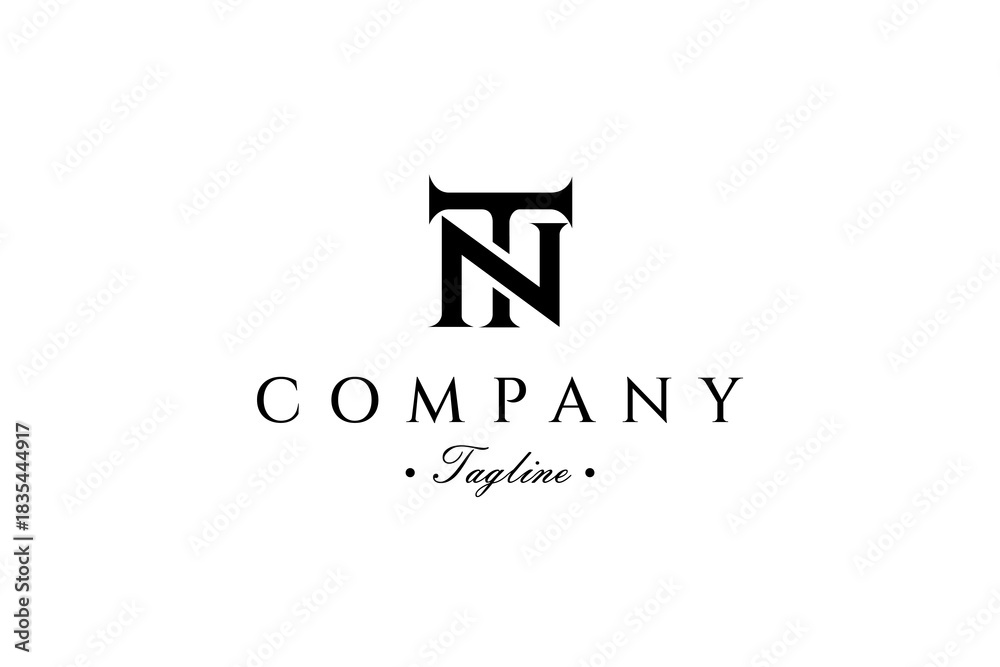 Obraz premium TN, NT, T, N Monogram Identity Letter Logo Design Inspiration
