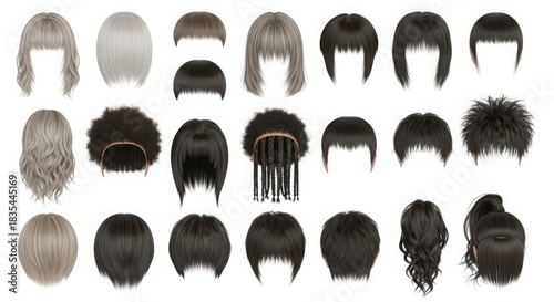 Variety of Wigs and Hairstyles for Character and Fashion
