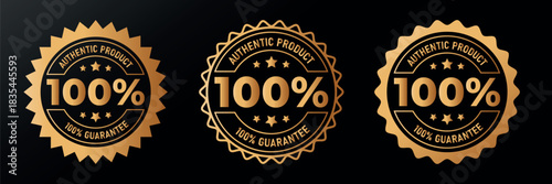 100% satisfaction guaranteed seal or label flat icon design	