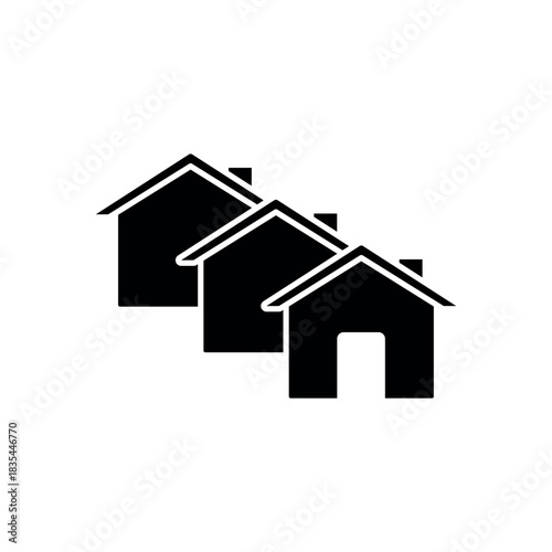 Icon a housing, isolated against a clean background.