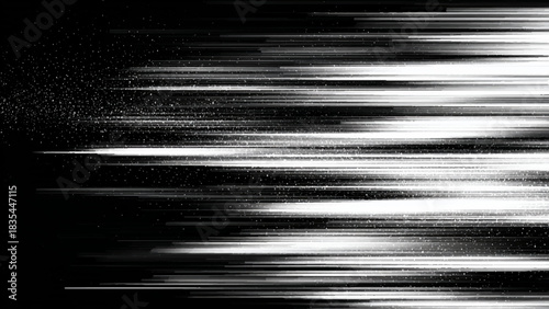 Digital stream of data particles glowing with speed on a dark background Vector, illustration