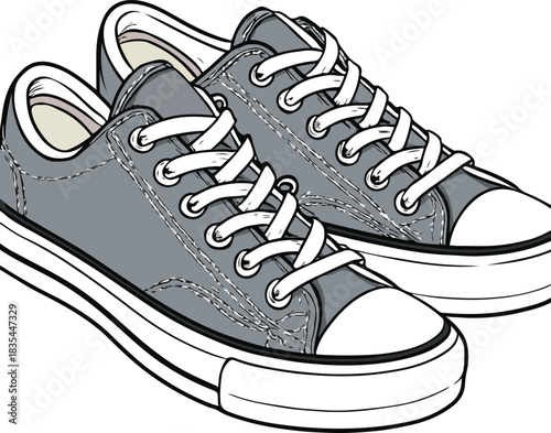 sneakers vector illustration, sneakers isolated on white background vector