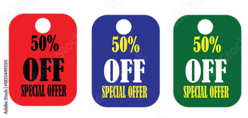 Sale Tags Collection – Discount Labels, New Arrival Badges, Price Tag Icons, Black and Red Promotional Stickers