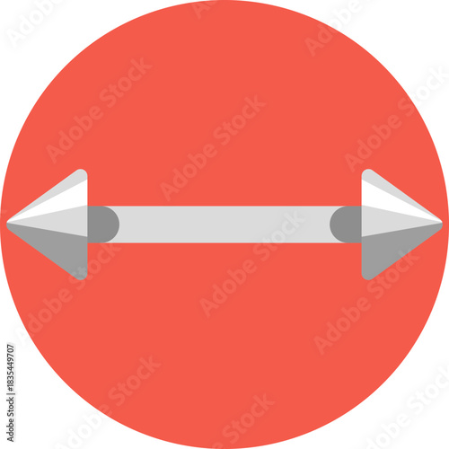 Ear jewelry featuring a straight bar through multiple holes.