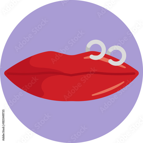 Circular earrings or body rings used in ear, nose, or lip piercings.