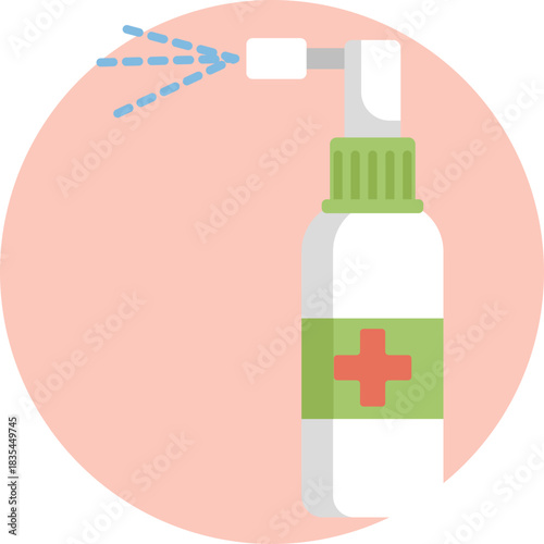 Bottle of antiseptic solution for cleaning piercings.