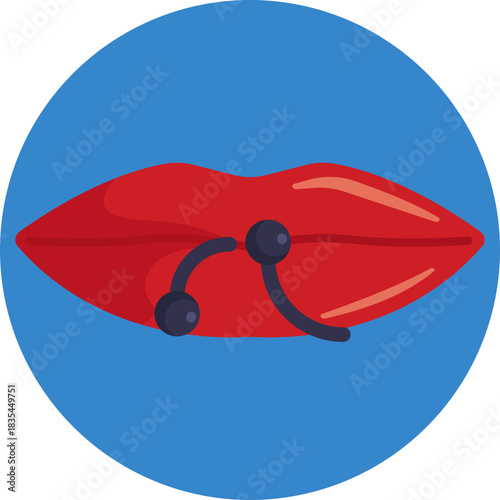 Two connected hoop earrings designed for multiple piercings.