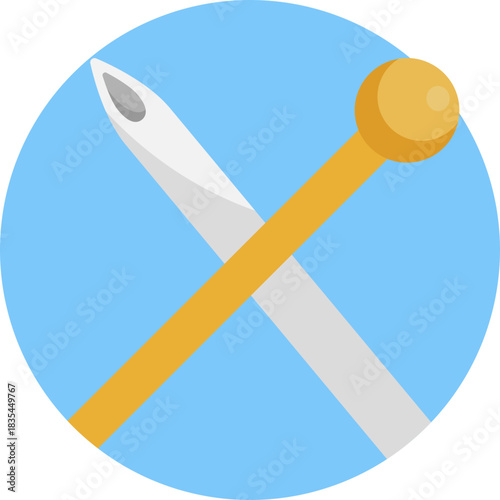 A sterile needle used for body piercings.