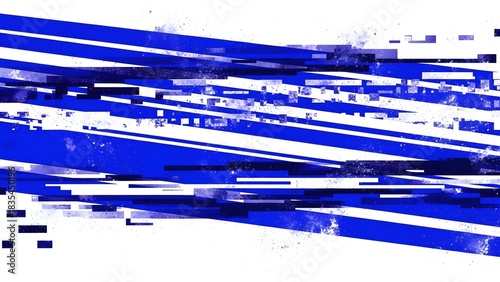 Dynamic Blue Glitch Lines Abstract Background perfect for Website banner, social media graphic, presentation background, app interface, tech blog image, video