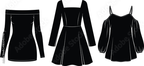 Women's $\text{Casual}$ Cropped Denim Trucker Jacket Technical Fashion Flat $\text{CAD}$ Drawing Vector Illustration with Topstitch Detail and Buttoned Chest Pockets For Design Portfolio $\text{Showca