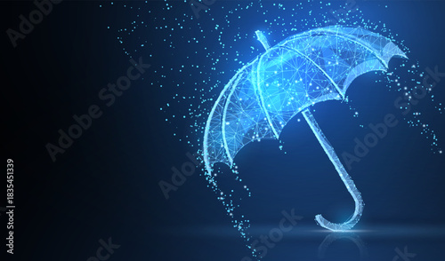 Vector umbrella rain protection.