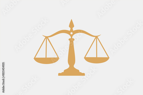 Justice Scales Icon Vector Illustration