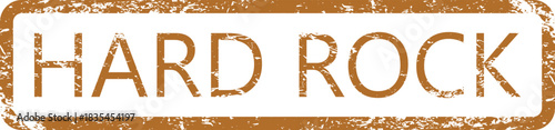 Hard Rock Grunge Stamp. Distressed Music Genre Retro Text Label