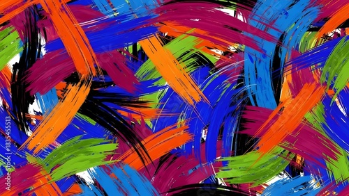 Vibrant Abstract Brush Stroke Pattern Background perfect for web background, graphic design, textile print, digital wallpaper, presentation backdrop, social
