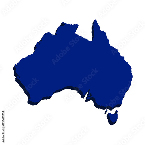Australia map. Card silhouette. Australia border. Independence Day. Banner, poster template. State borders of country Australia