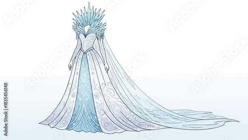 hand drawn vector illustration of a bunch of lavender