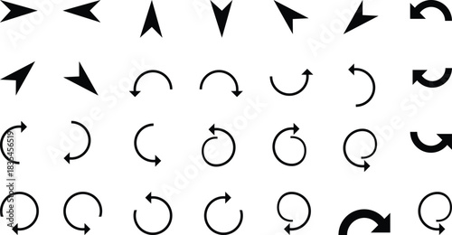 Vector Set of hand drawn arrows in various styles and directions for design elements and navigation purposes