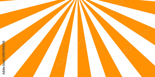 Sunburst pattern summer social banner. Orange sunburst stripes background with transparent rays. vibrant orange and white radial burst vector background.