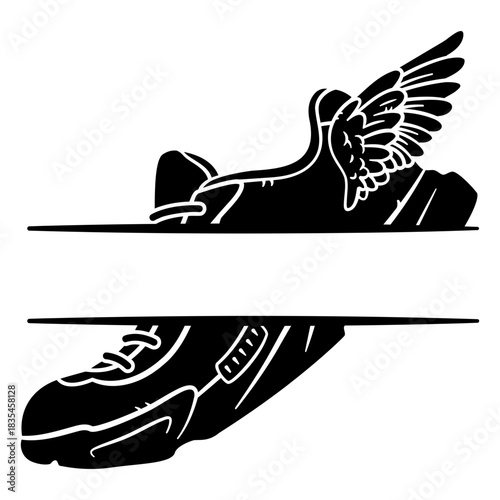 Shoe with wings