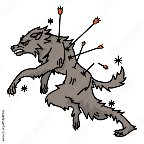 Werewolf being Attacked